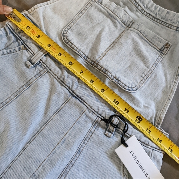 WeWoreWhat Slit Overalls Jumpsuit Jean Demim - Picture 4 of 9